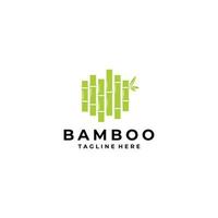 Bambus-Logo-Icon-Vektor isoliert vektor