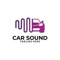 Auto-Soundsystem-Logo-Symbolvektor isoliert vektor