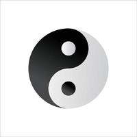 Yin-Yang-Symbol-Vektor-Illustration. schwarz-weißes zeichen und symbol. vektor