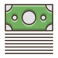 Geldbündel-Symbol, geeignet für eine Vielzahl digitaler kreativer Projekte. frohes Schaffen. vektor