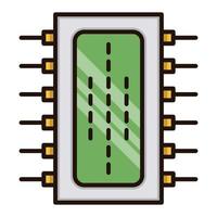 Symbol für elektronische Komponenten, geeignet für eine Vielzahl digitaler kreativer Projekte. frohes Schaffen. vektor