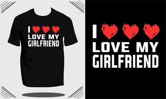 Valentinstag-Frauen-T-Shirt-Design oder Valentinstag-T-Shirt-Design-Vorlage und Vektor