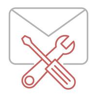 E-Mail-Support-Symbol, geeignet für eine Vielzahl digitaler kreativer Projekte. frohes Schaffen. vektor