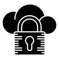 Cloud-Sicherheitssymbol, geeignet für eine Vielzahl digitaler kreativer Projekte. frohes Schaffen. vektor