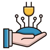 elektronisches Leistungssymbol, geeignet für eine Vielzahl digitaler kreativer Projekte. frohes Schaffen. vektor