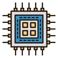 CPU-Symbol, geeignet für eine Vielzahl digitaler kreativer Projekte. frohes Schaffen. vektor