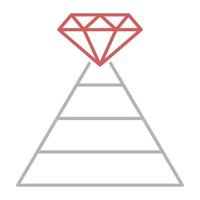 Spitze des Pyramidensymbols, geeignet für eine Vielzahl digitaler kreativer Projekte. frohes Schaffen. vektor