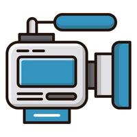 Videokamera-Symbol, geeignet für eine Vielzahl digitaler kreativer Projekte. frohes Schaffen. vektor