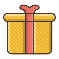 Geschenkbox-Symbol, geeignet für eine Vielzahl digitaler kreativer Projekte. frohes Schaffen. vektor