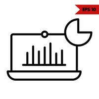 Illustration des Diagrammliniensymbols vektor