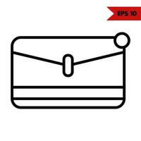Illustration des Symbols für die E-Mail-Linie vektor