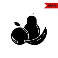 Illustration des Frucht-Glyphen-Symbols vektor