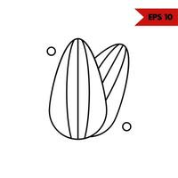 Illustration des Sapodilla-Liniensymbols vektor