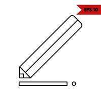 Illustration des Symbols für die Bleistiftlinie vektor