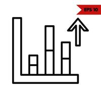 Illustration des Diagrammliniensymbols vektor