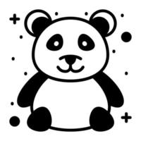 panda vektor design, modern och trendig stil