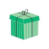 grön gåva låda närvarande vektor