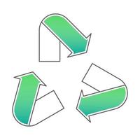 Recycling-Symbol, geeignet für eine Vielzahl digitaler Kreativprojekte. vektor