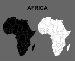 Karte des afrikanischen Kontinentvektors vektor