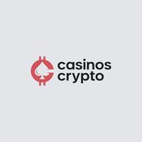 Kryptowährung Casino-Chip-Münzen-Logo-Symbol vektor