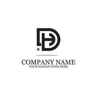 Anfangsbuchstabe dh-Logo-Designvektor, am besten für die Marke des Firmenlogos vektor