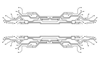 Schaltungstechnologie der schwarzen Linie auf modernem futuristischem Hintergrundvektor des weißen Designs vektor