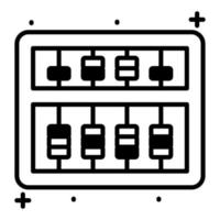 Amazonas-Vektordesign von Abacus, trendige Ikone des Zählens von Perlen vektor