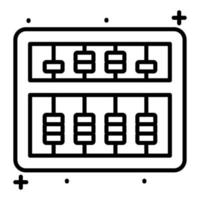 Amazonas-Vektordesign von Abacus, trendige Ikone des Zählens von Perlen vektor