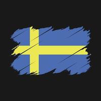 Sverige flagga borsta vektor