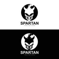 spartanisches Logo, Kriegshelm-Anzugsvektor, barbarische Rüstungsikone, Wikinger, Fitness-Fit-Design, Fitness vektor