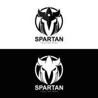 spartanisches Logo, Kriegshelm-Anzugsvektor, barbarische Rüstungsikone, Wikinger, Fitness-Fit-Design, Fitness vektor