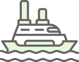 Kreuzfahrtschiff-Vektor-Icon-Design vektor