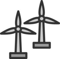 Windmühlen-Vektor-Icon-Design vektor