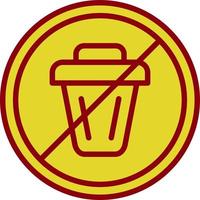 Kein Littering-Vektor-Icon-Design vektor