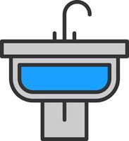 Waschbecken-Vektor-Icon-Design vektor