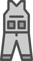 Overall Kleidung Vektor Icon Design