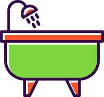 Badewanne-Vektor-Icon-Design vektor