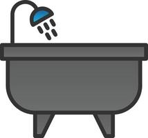 Badewanne-Vektor-Icon-Design vektor