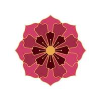 asiatische rote Blumendekoration vektor