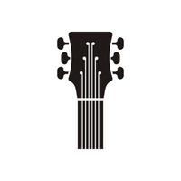 Gitarren-Logo-Design-Ikone und Symbolvektor vektor