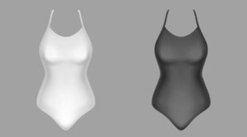 badebekleidungsmodell, schwarz-weiße badebekleidung vektor