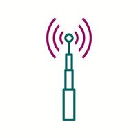 Einzigartiges Symbol für die Vektorlinie des Telekommunikationsturms vektor