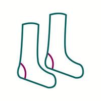 einzigartige Socken Vektorlinie Symbol vektor