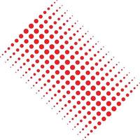 eps10 röd vektor halvton prickad mönster konstverk isolerat på vit bakgrund. cirkulär geometrisk abstrakt mönster i en enkel platt trendig modern stil för din hemsida design, och mobil app