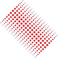 eps10 rote Halbton-Vektorgrafik mit gepunkteten Mustern isoliert auf weißem Hintergrund. Kreisförmiges geometrisches abstraktes Muster in einem einfachen, flachen, trendigen, modernen Stil für Ihr Website-Design und mobile App vektor