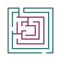 schönes Labyrinth Vektor Liniensymbol
