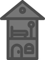 Puppenhaus-Vektor-Icon-Design vektor