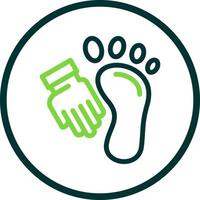 Fußmassage-Vektor-Icon-Design vektor