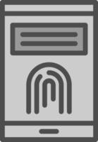 Fingerabdruck-Vektor-Icon-Design vektor