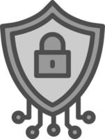 Vektor-Icon-Design für Cybersicherheit vektor